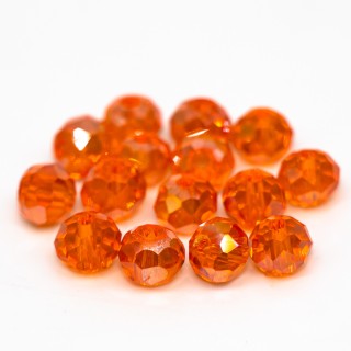 Бусины рондели 6*4мм (оранжевый прозрачный)